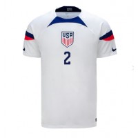 Camisa de Futebol Estados Unidos Sergino Dest #2 Equipamento Principal Mundo 2022 Manga Curta